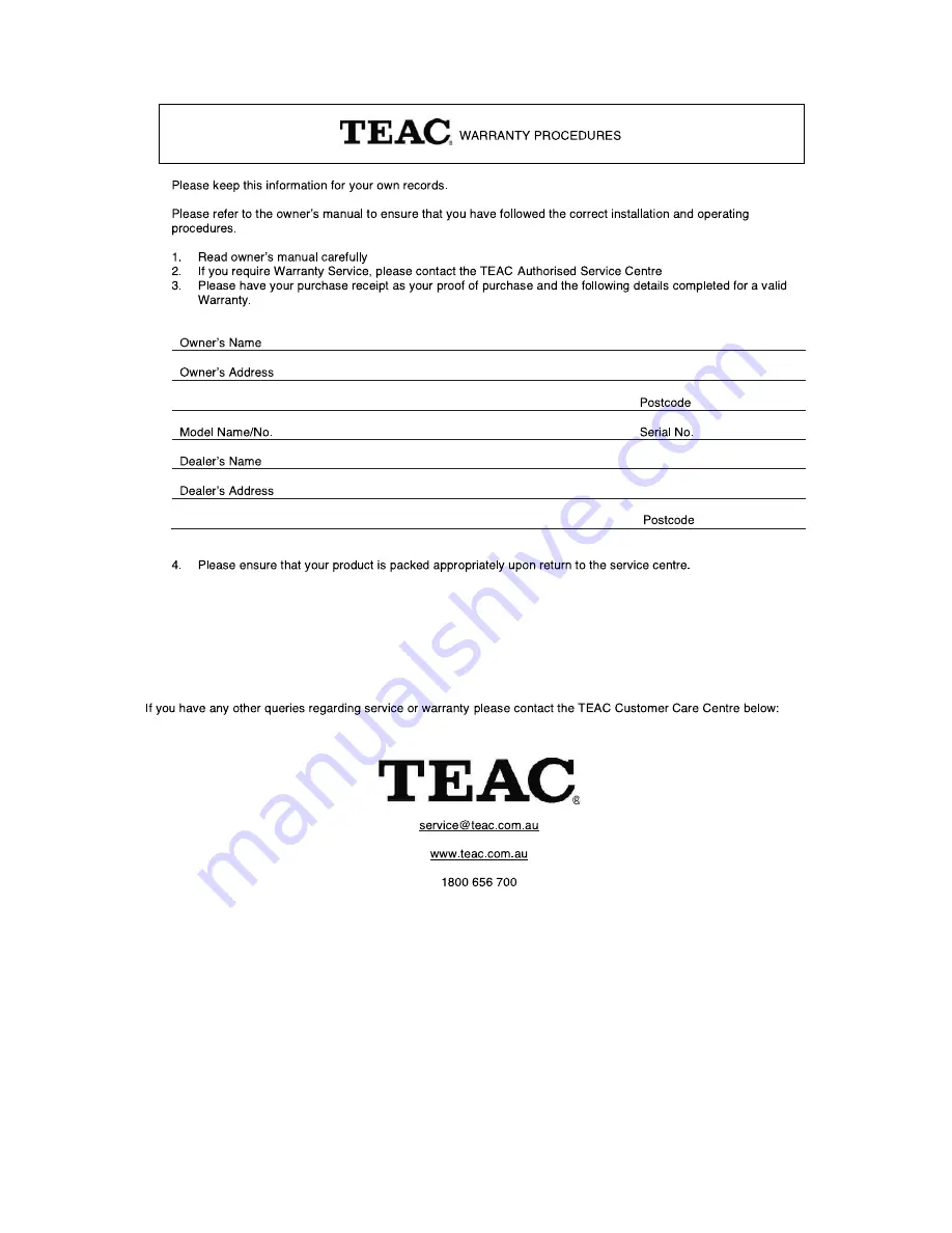 Teac LCD2639HD User Manual Download Page 4