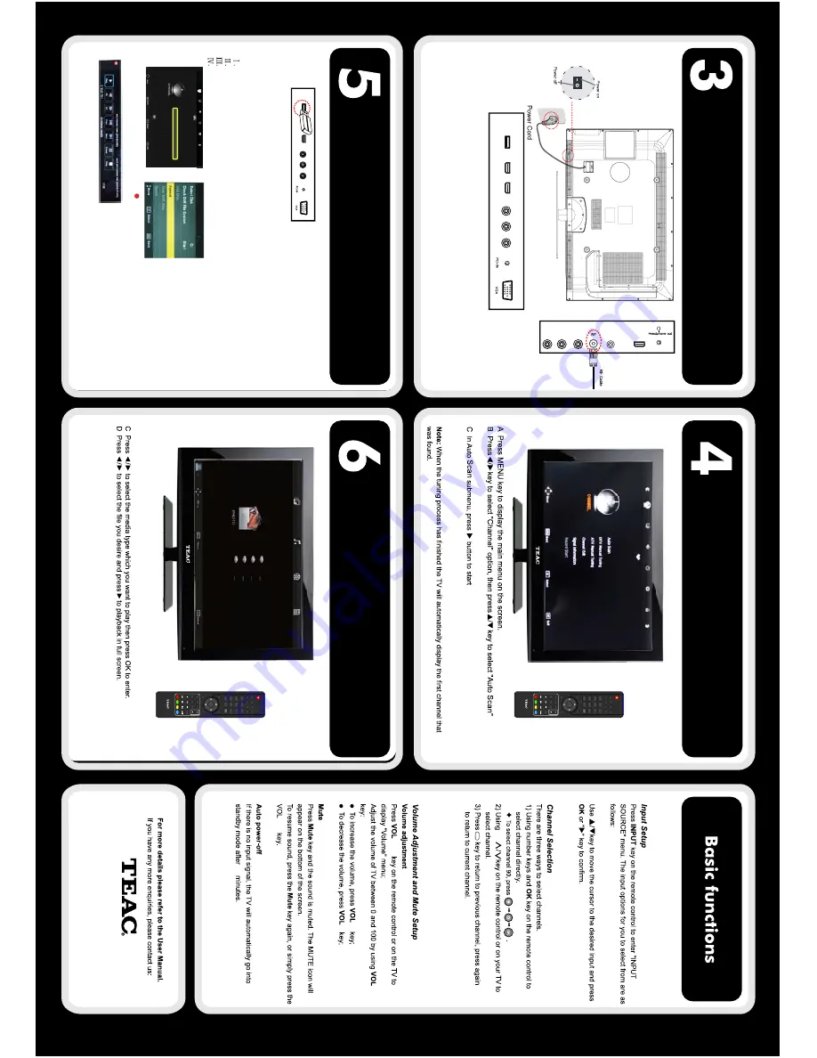 Teac LE4087FHD Quick Start Manual Download Page 2