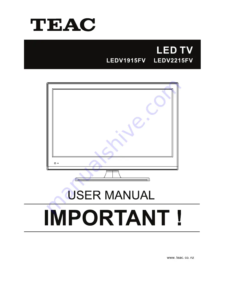 Teac LEDV2215FV User Manual Download Page 1