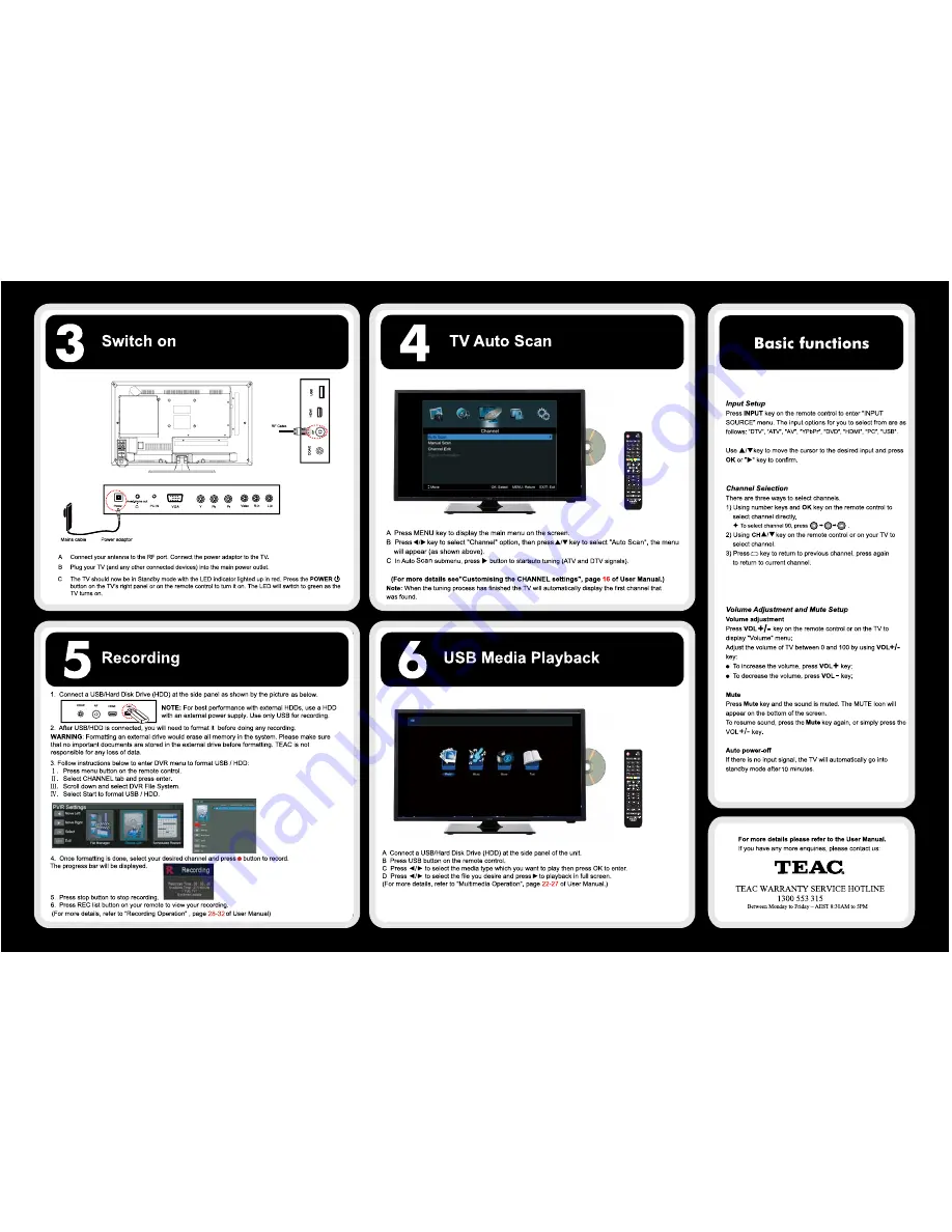 Teac LEV24A1FHD Quick Start Manual Download Page 2