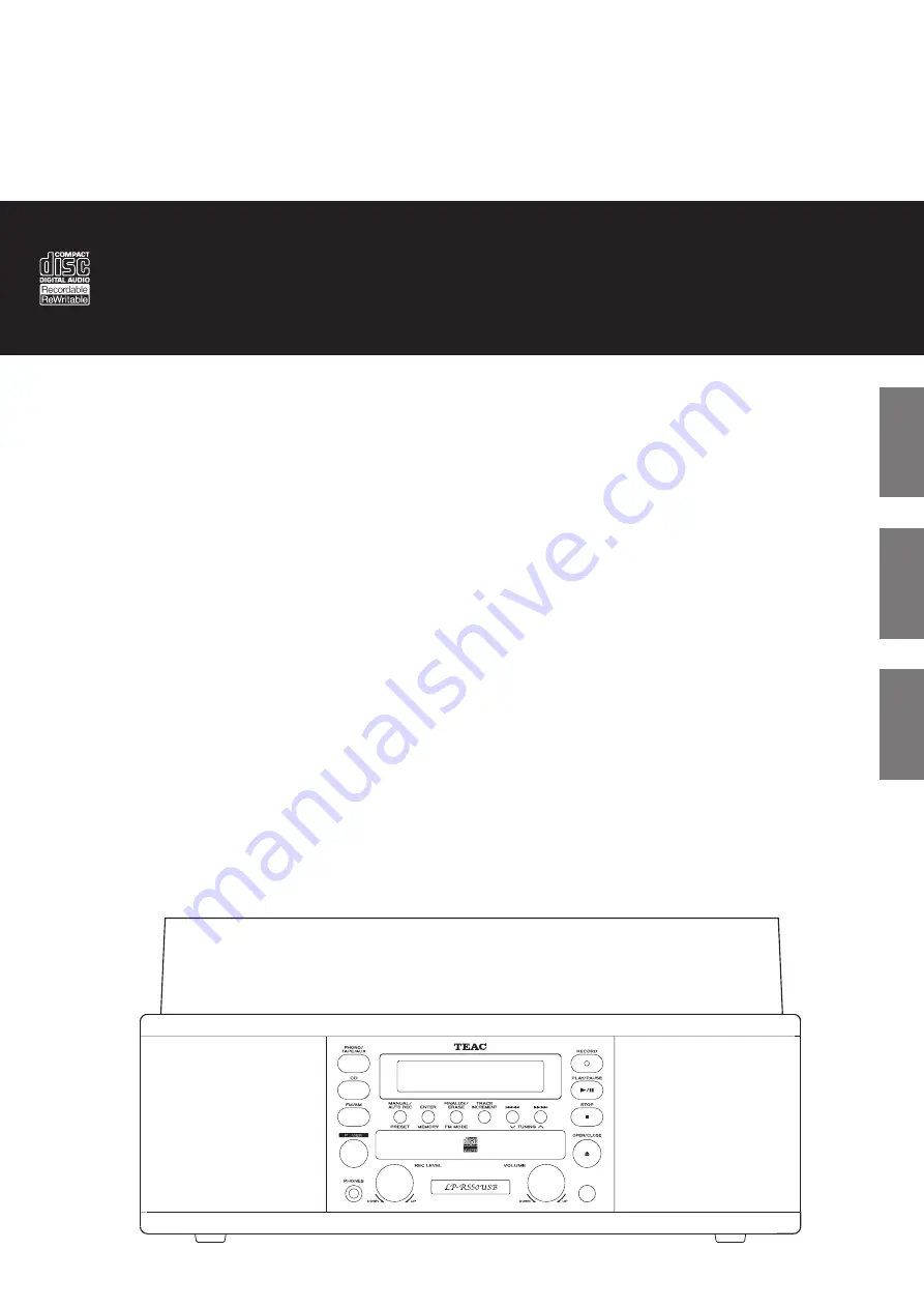 Teac LP-R550USB Скачать руководство пользователя страница 1