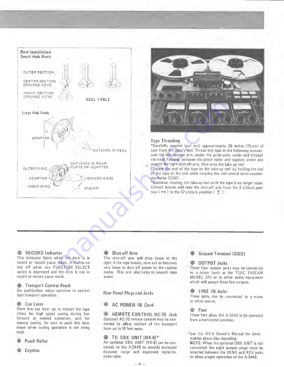 Teac Multitrack Series Owner'S Manual Download Page 5