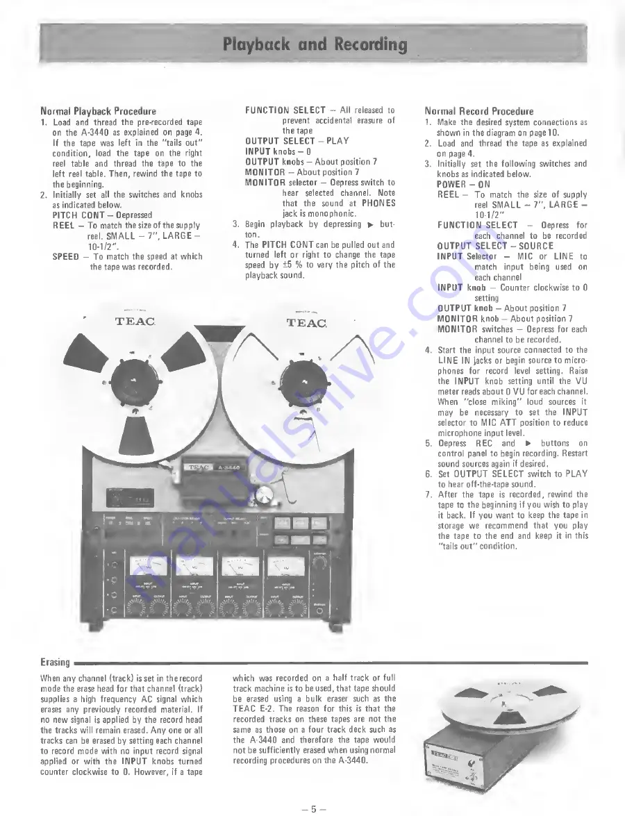 Teac Multitrack Series Owner'S Manual Download Page 6