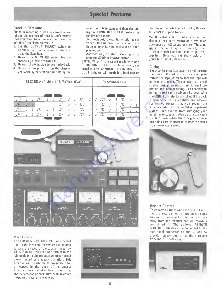 Teac Multitrack Series Скачать руководство пользователя страница 10