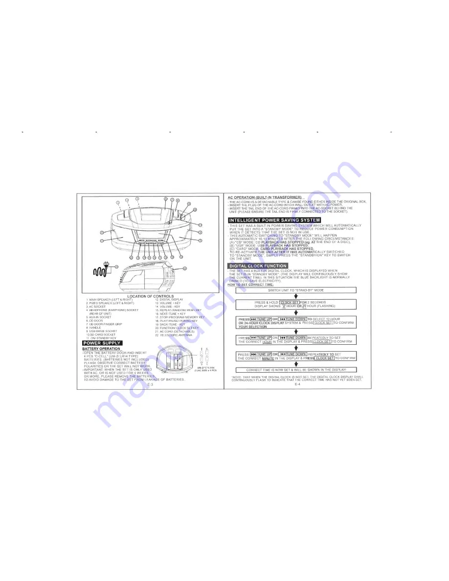 Teac PCD950BT Operating Instructions Download Page 2