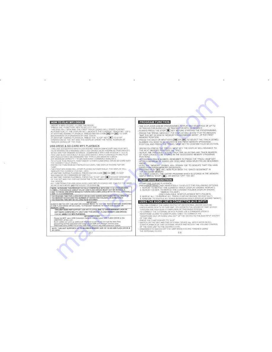 Teac PCD950BT Operating Instructions Download Page 4