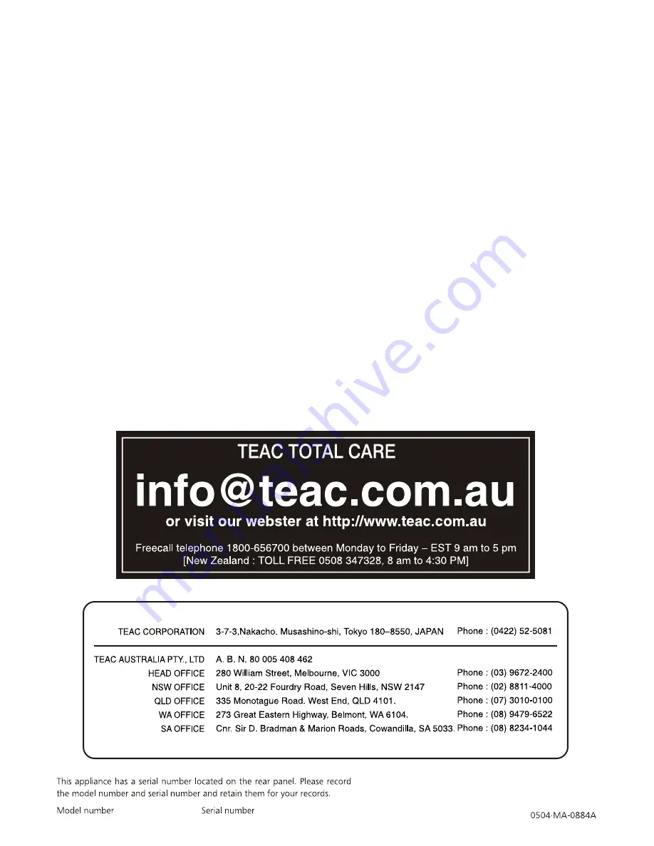 Teac PL-D1800 Owner'S Manual Download Page 45