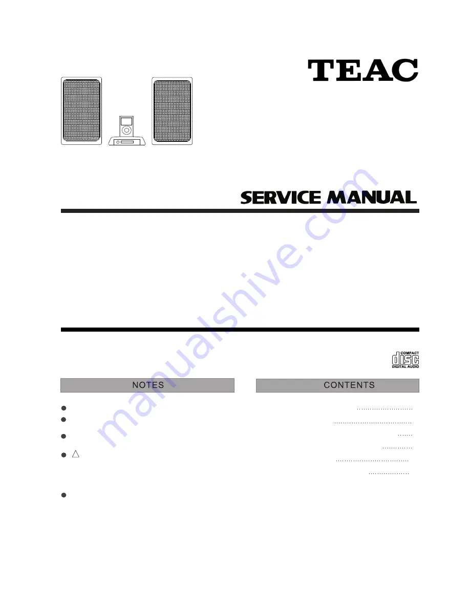 Teac SP-X2I Service Manual Download Page 1