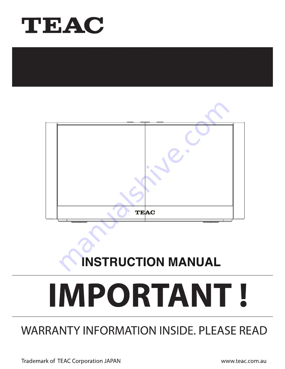 Teac SR150iP Instruction Manual Download Page 1