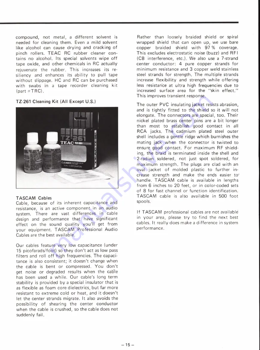 Teac Tascam 122 MK II Owner'S Manual Download Page 15