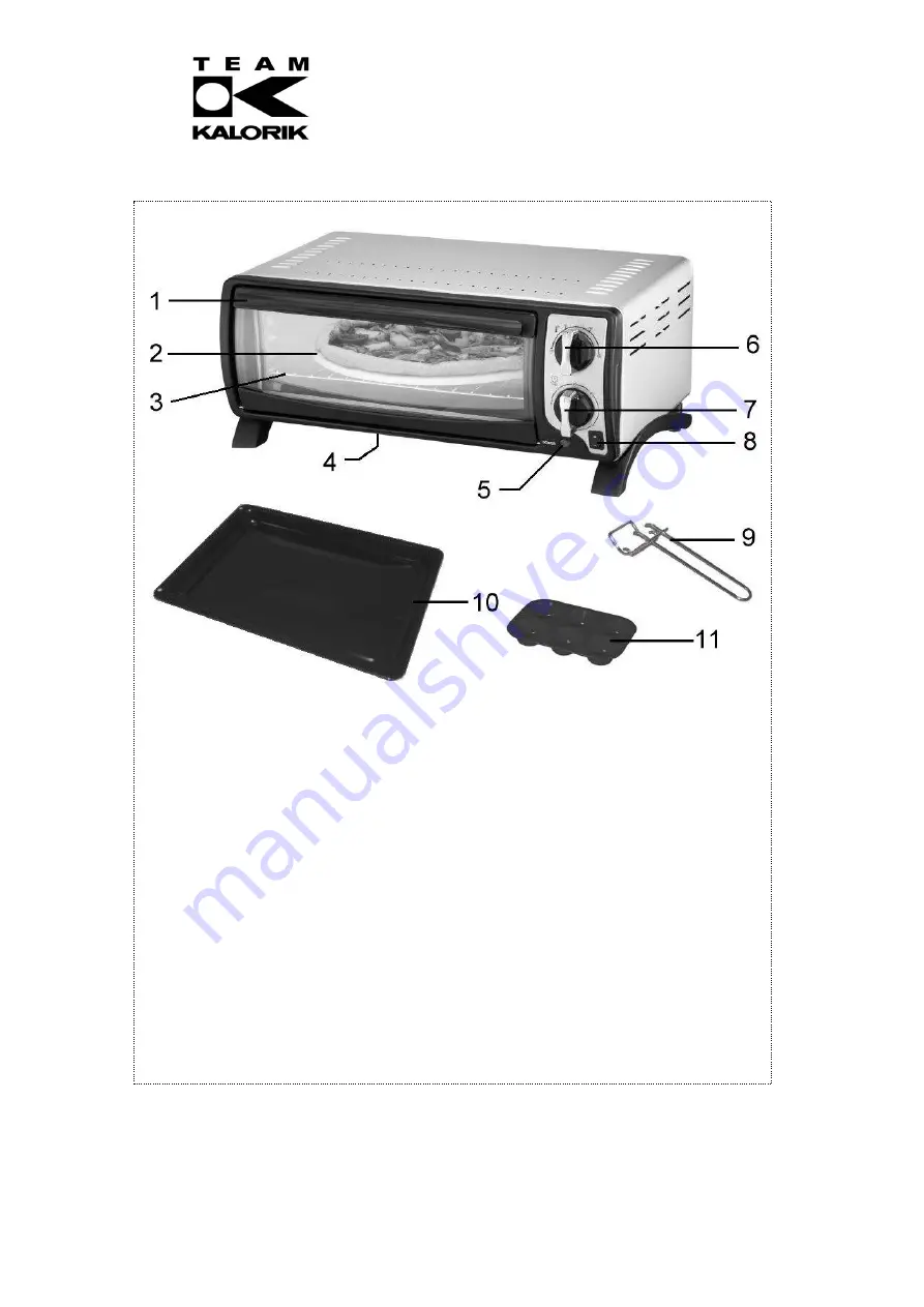 Team Kalorik TKG OT 1006 Operating Instructions Manual Download Page 2