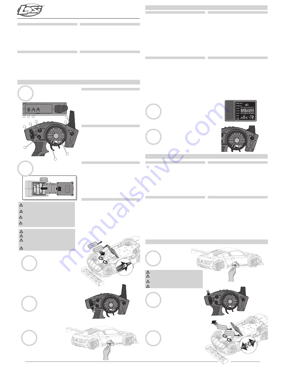 Team Losi Audi R8 LMS Ultra FIA-GT3 AWD RTR Owner'S Manual Download Page 2