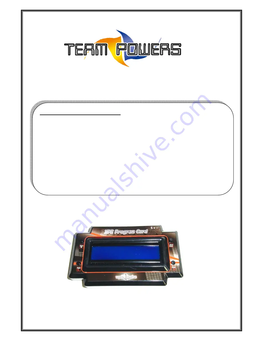 Team Powers XPS-pro User Manualline Download Page 7