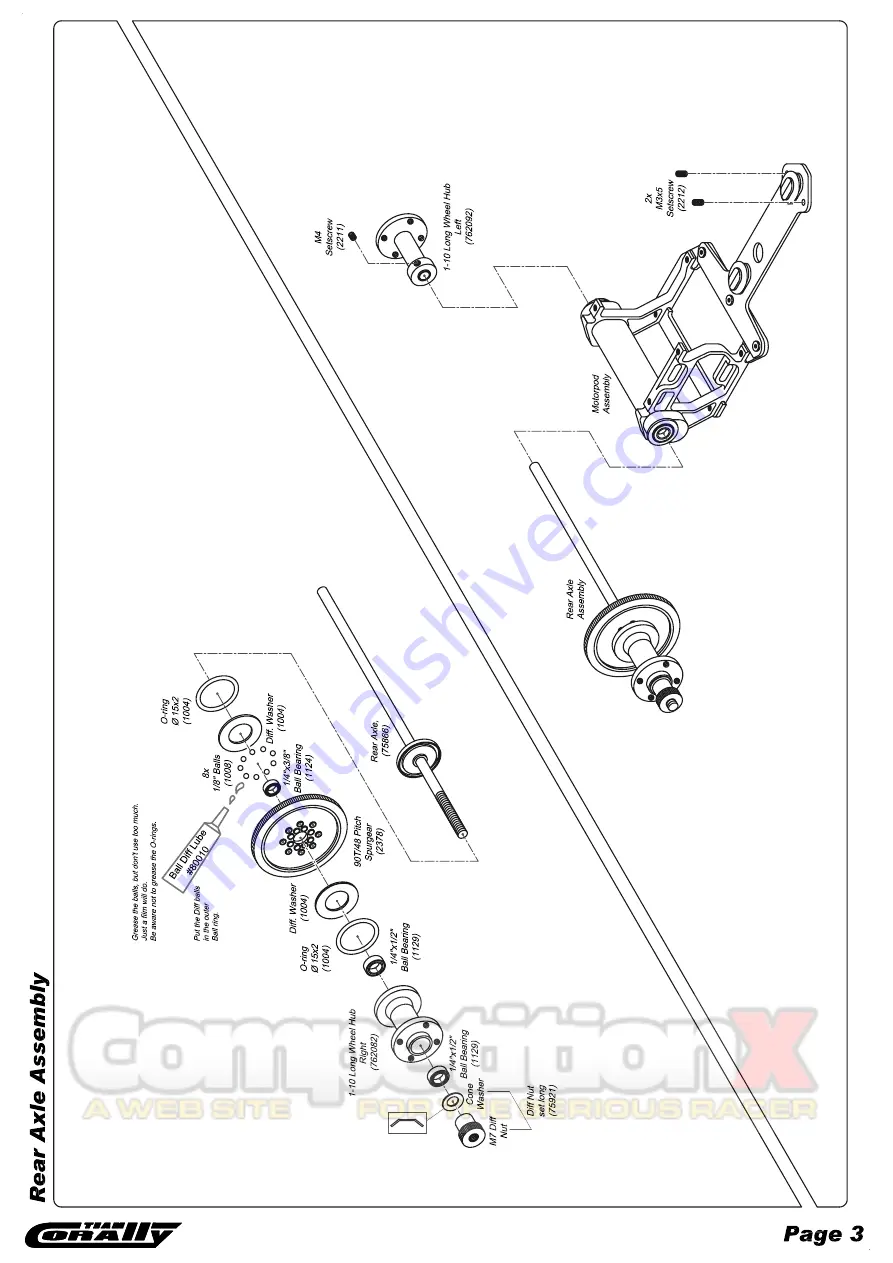 Team Corally 10X Instruction Manual Download Page 3