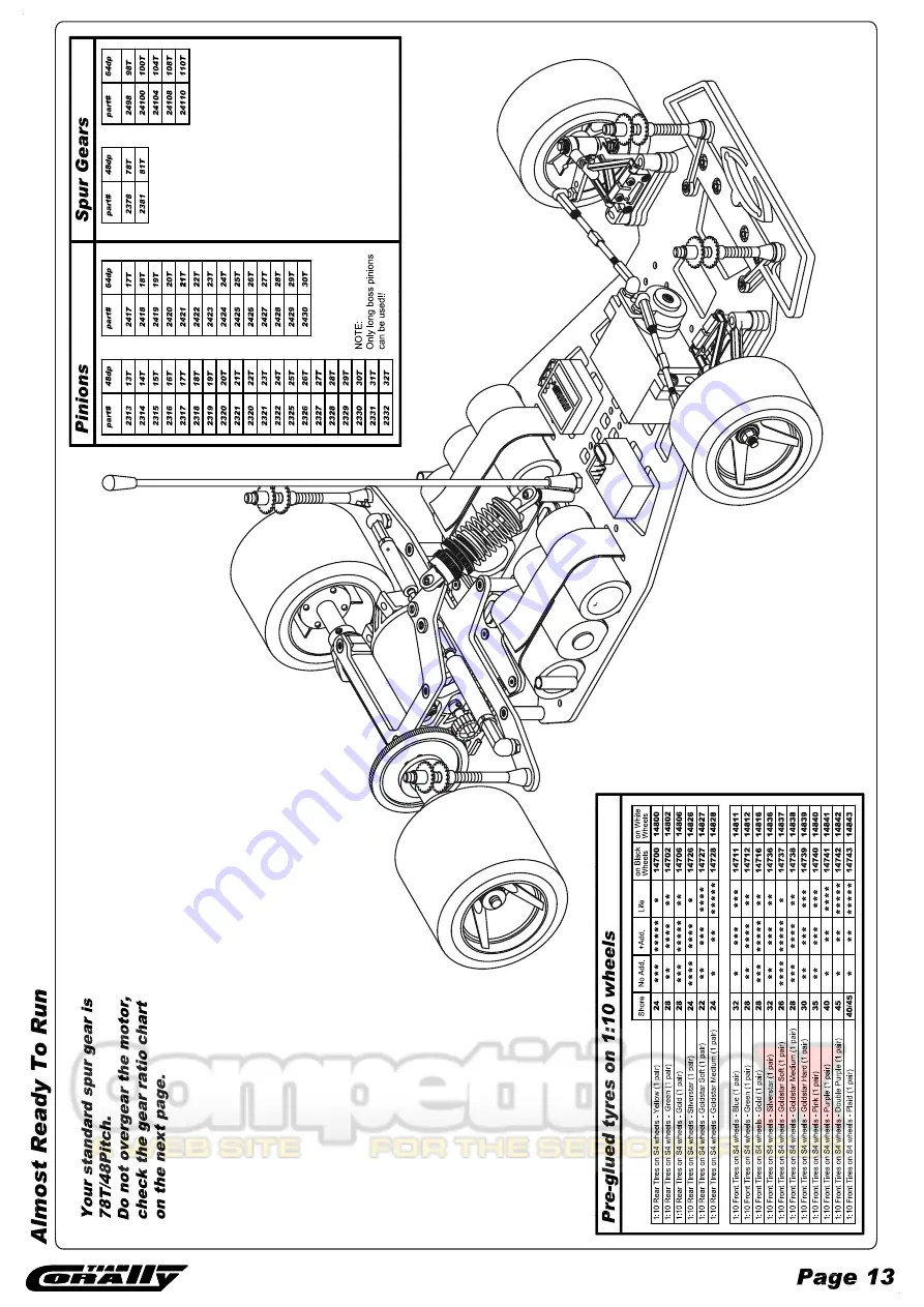 Team Corally 10X Instruction Manual Download Page 13