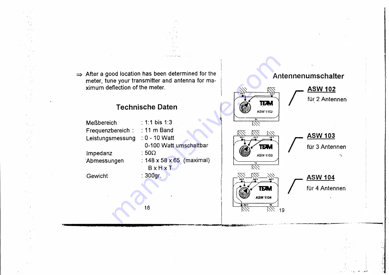 Team SWR 1180 P Operating Instructions Manual Download Page 10