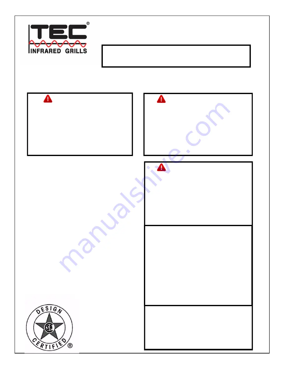 TEC Patio FR series Owner'S Manual Download Page 3