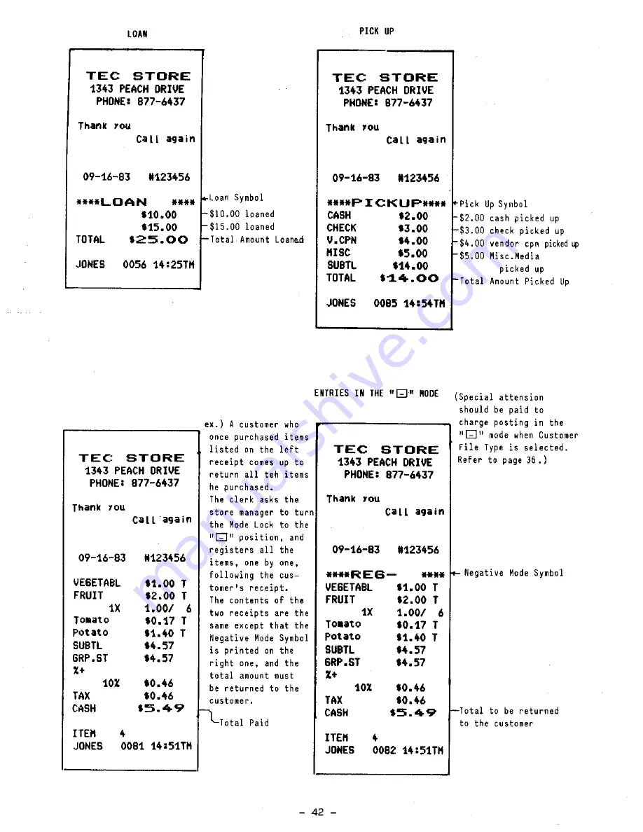 TEC TEC MA-1100-100 SERIES Owner'S Manual Download Page 46