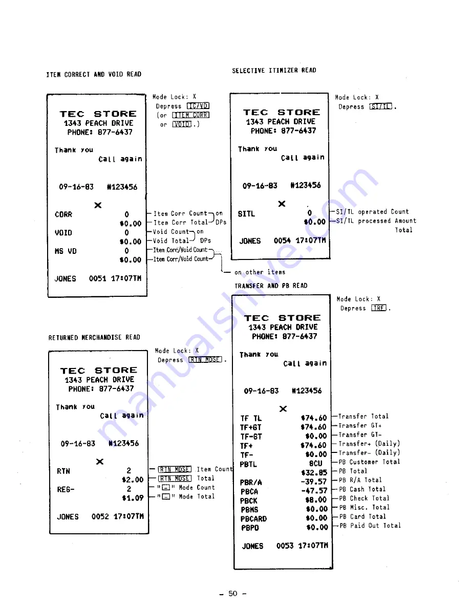 TEC TEC MA-1100-100 SERIES Owner'S Manual Download Page 54