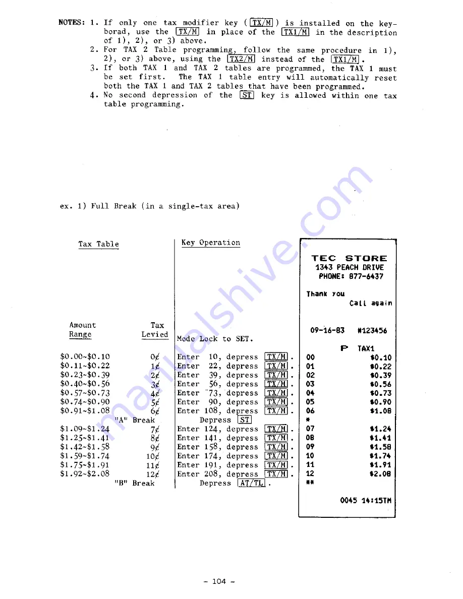 TEC TEC MA-1100-100 SERIES Скачать руководство пользователя страница 108