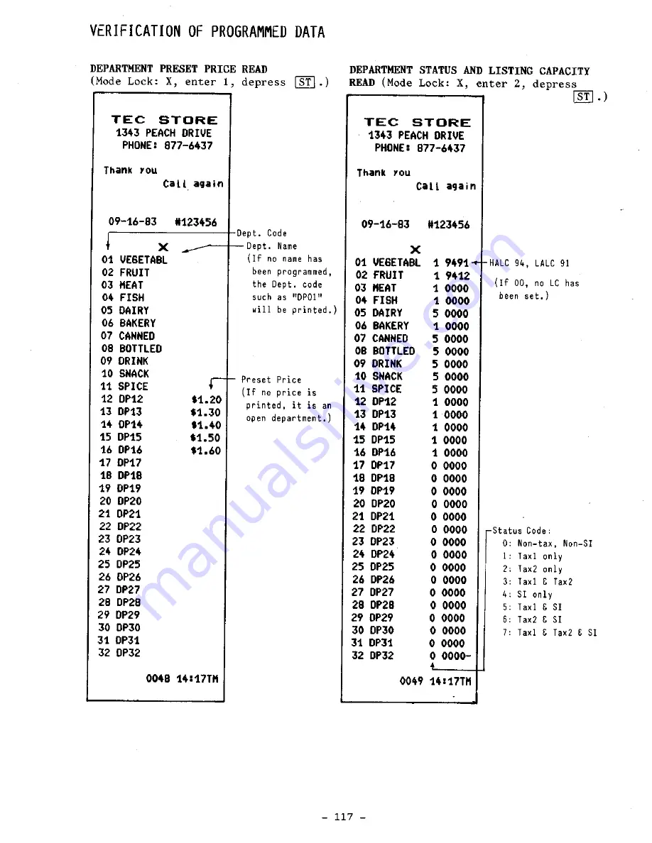 TEC TEC MA-1100-100 SERIES Скачать руководство пользователя страница 121