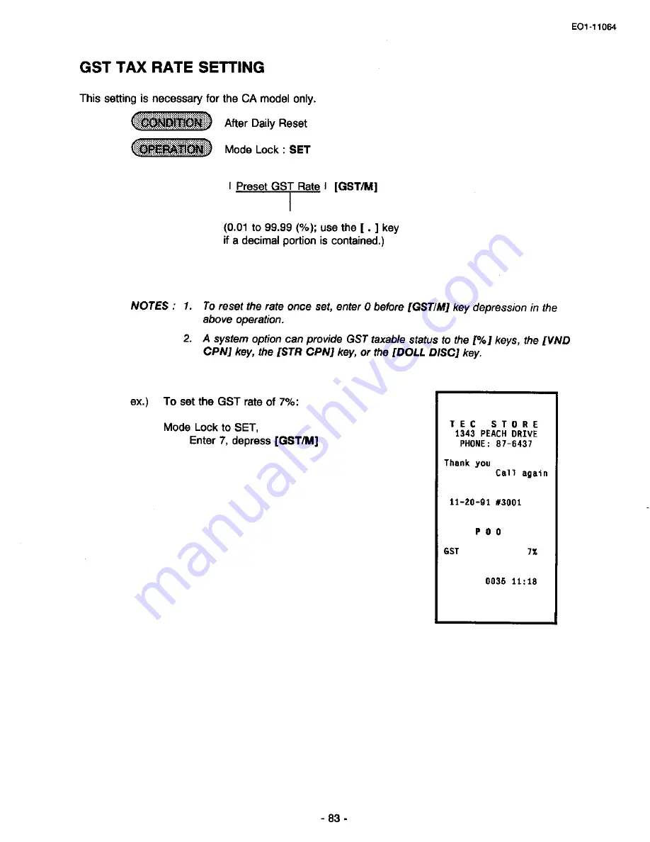 TEC TEC MA-1300 Owner'S Manual Download Page 87