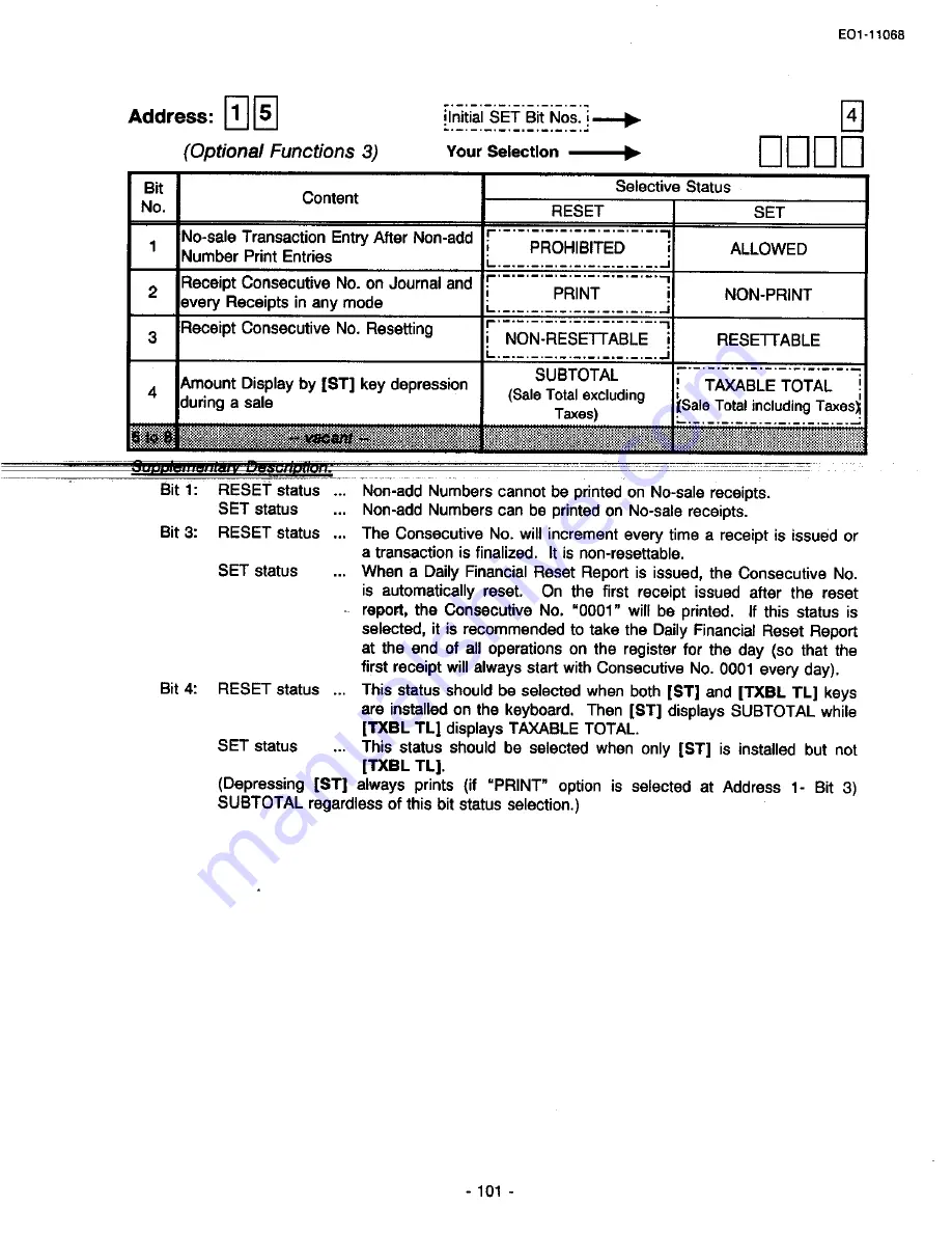 TEC TEC MA-305-100 Owner'S & Programming Manual Download Page 103