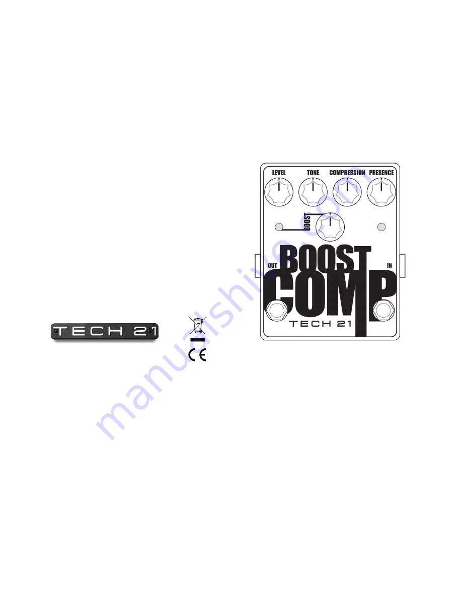 Tech 21 Boost Comp Owner'S Manual Download Page 1