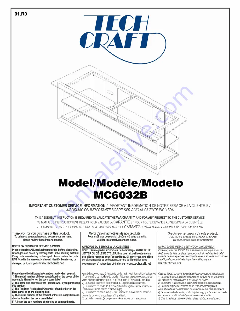 Tech Craft MC6032B Assembly Instructions Download Page 1