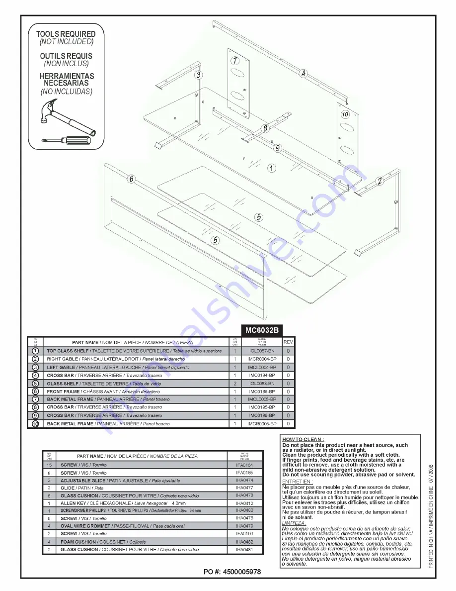 Tech Craft MC6032B Assembly Instructions Download Page 2