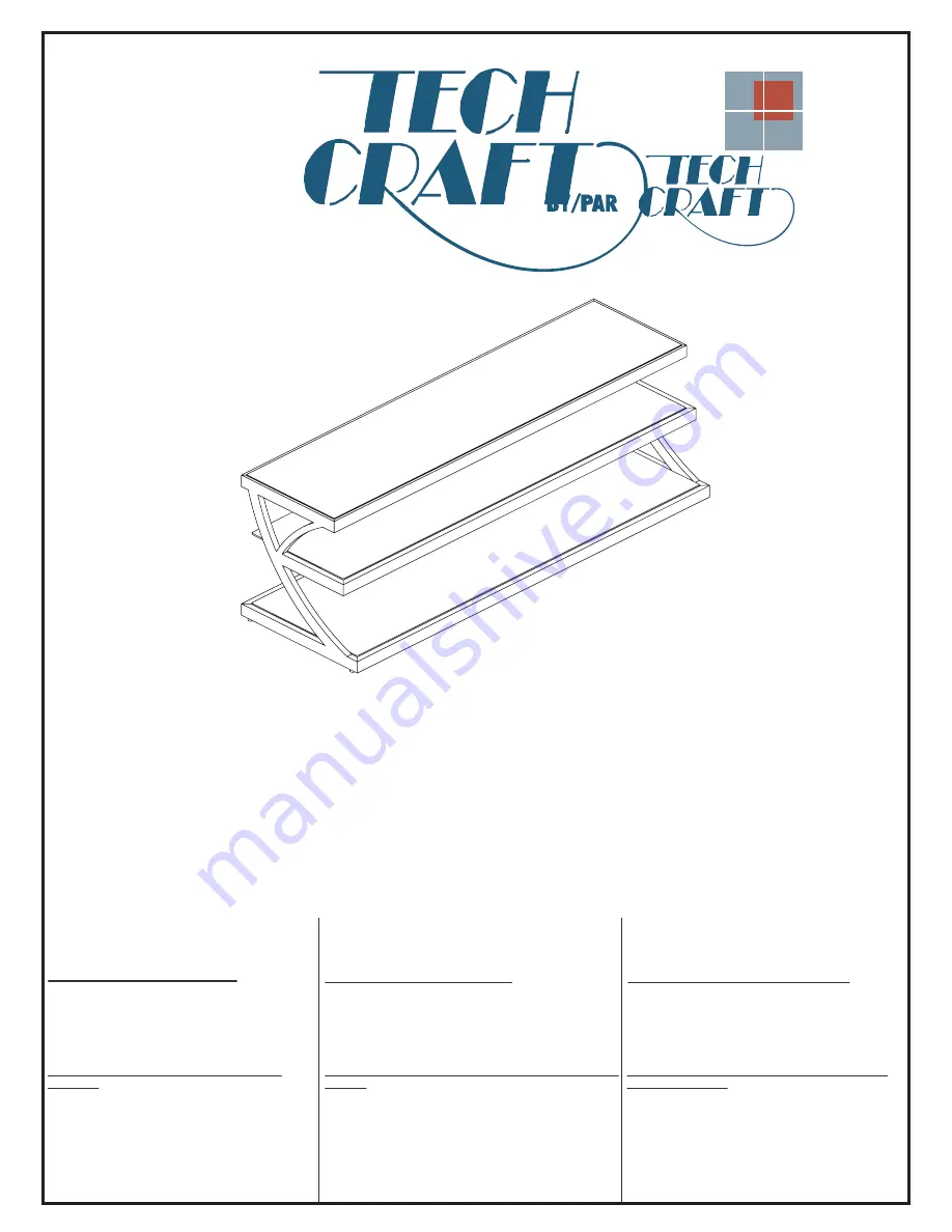 Tech Craft NTR60 Assembly Manual Download Page 1