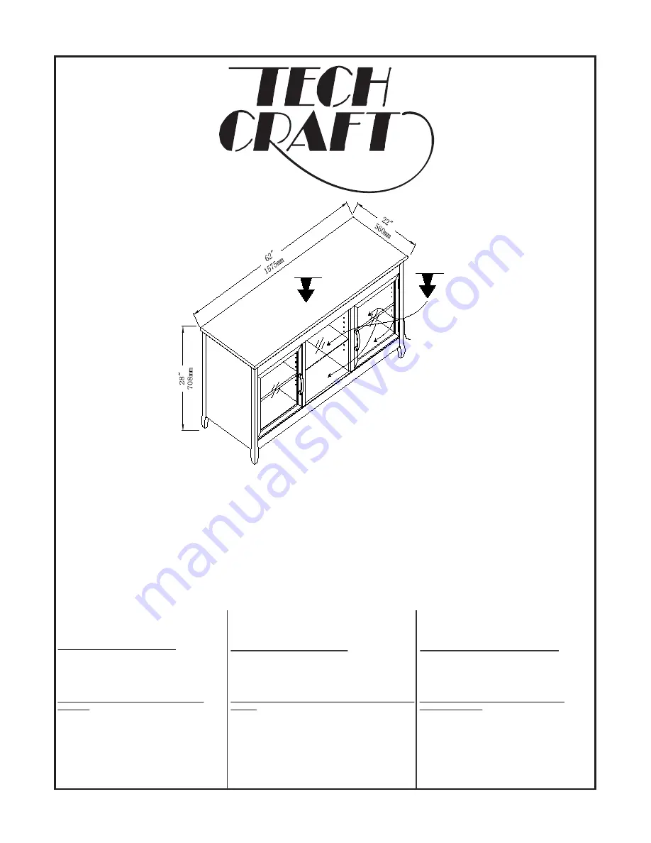 Tech Craft XLN62 Assembly Instruction Manual Download Page 1