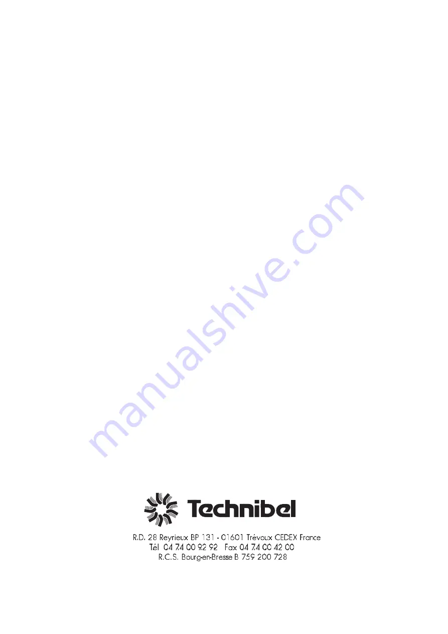 Technibel GRFX93-123 Service Manual Download Page 60