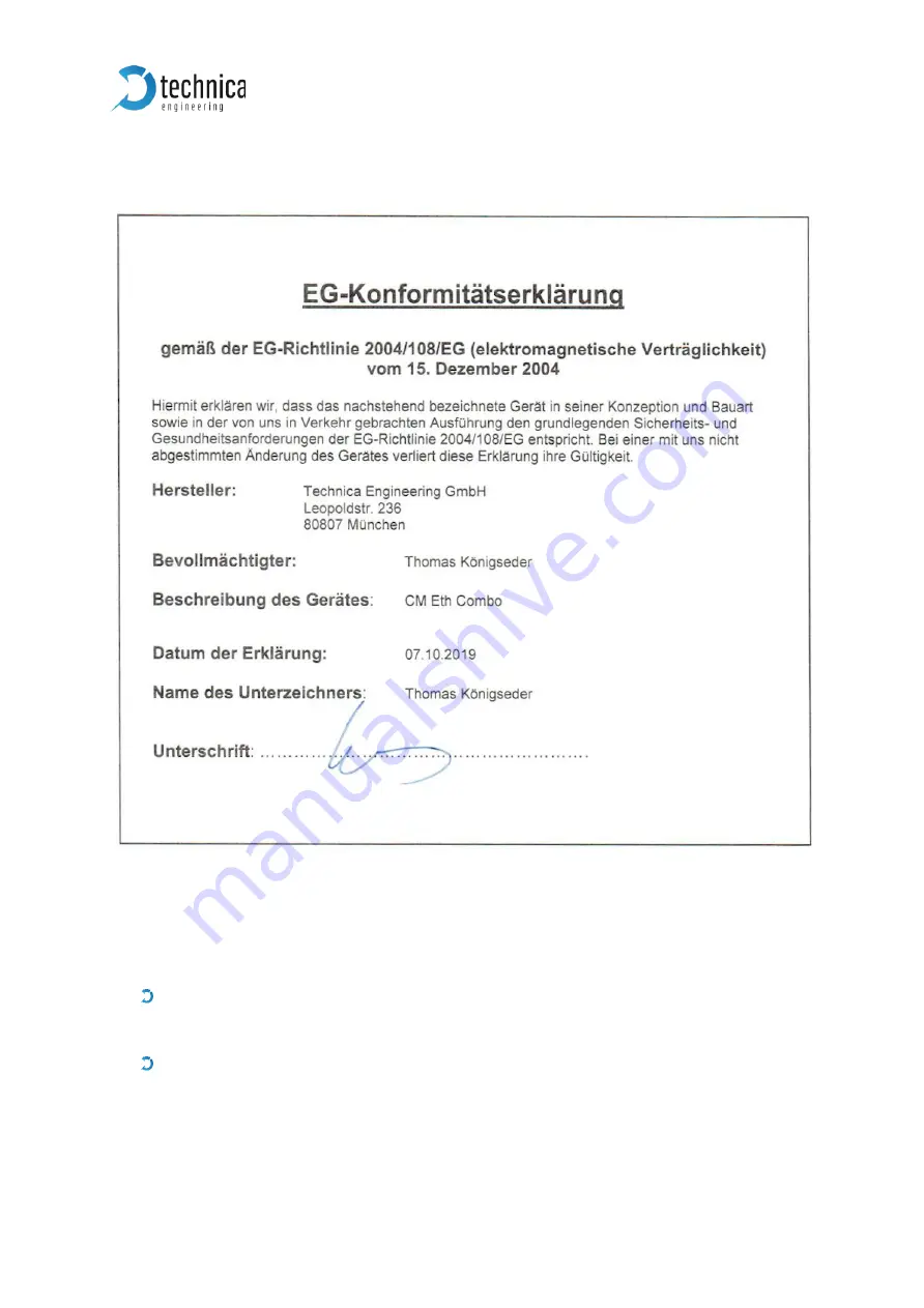 Technica Engineering CM Eth Combo User Manual Download Page 8