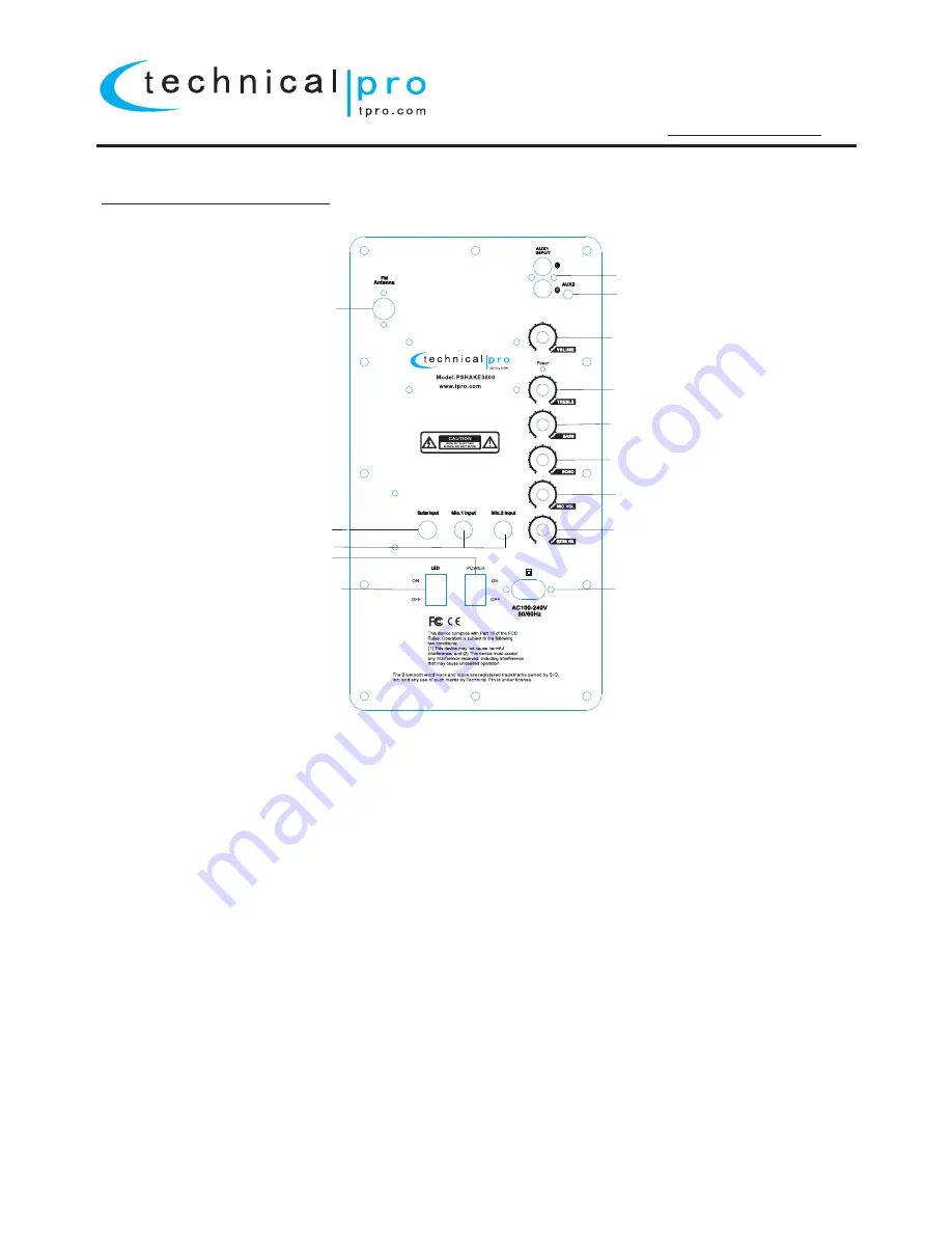 Technical Pro PSHAKE3000 Скачать руководство пользователя страница 3