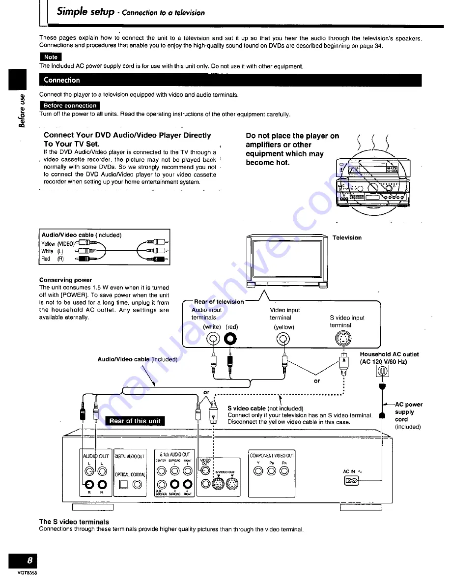 Technics DVD-A10 Скачать руководство пользователя страница 8