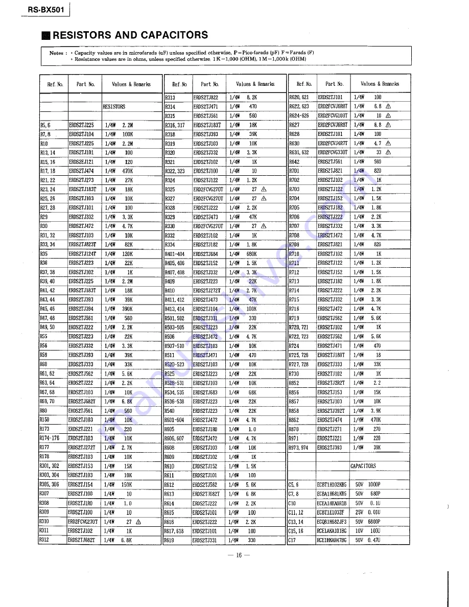 Technics RS-BX501 - SERVICE Service Manual Download Page 12