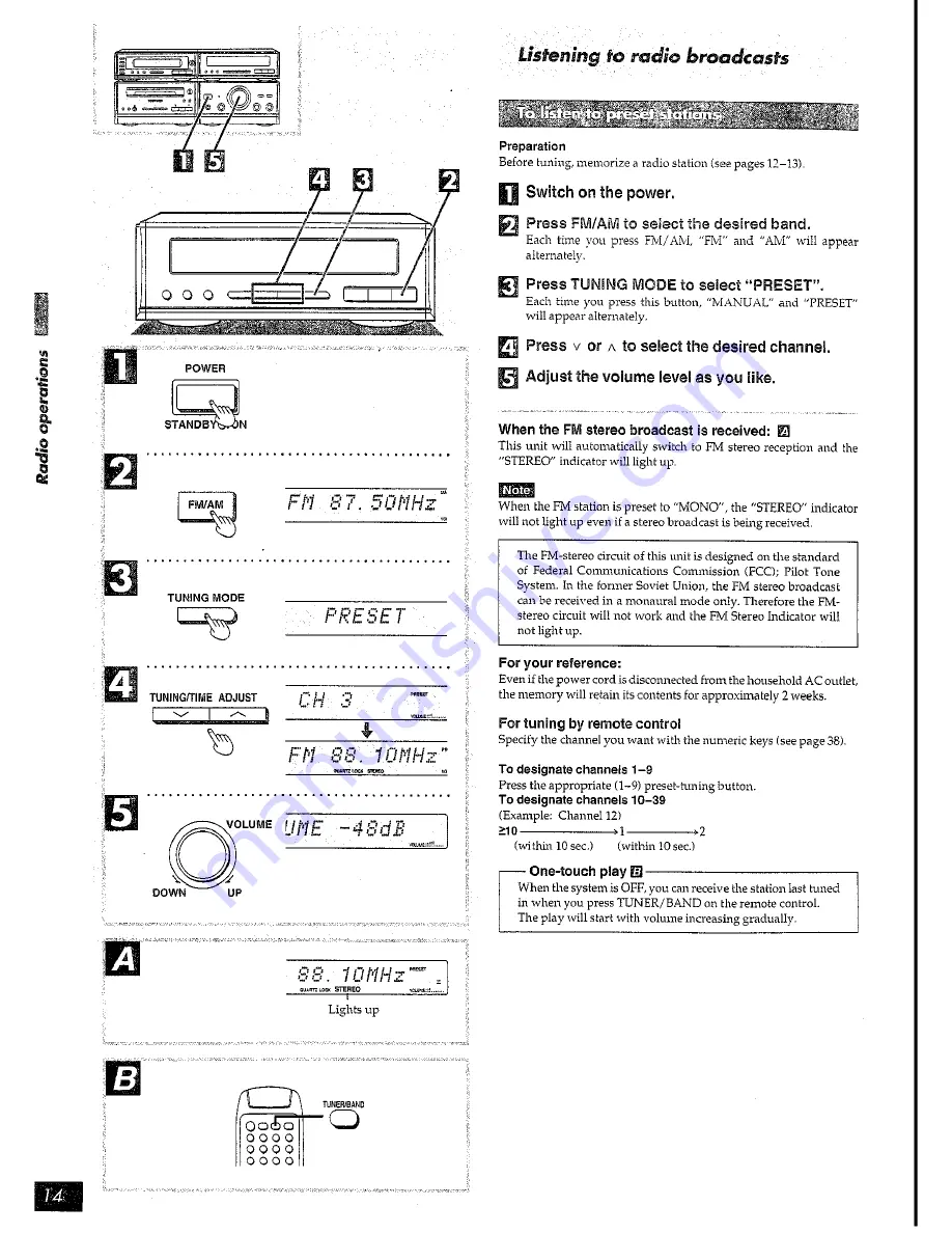 Technics RS-hd70 Operating Instructions Manual Download Page 14