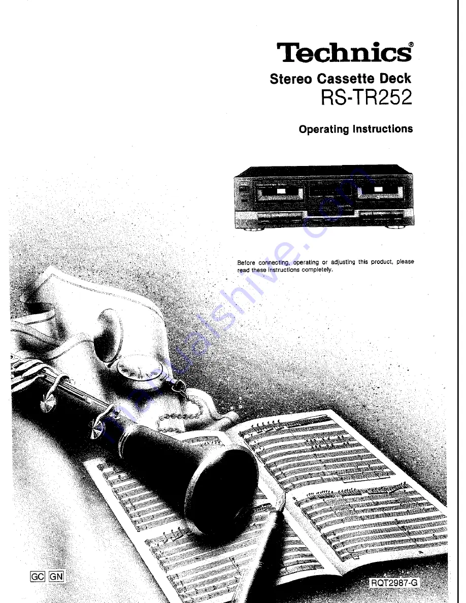 Technics RS-TR252 Operating Instructions Manual Download Page 1