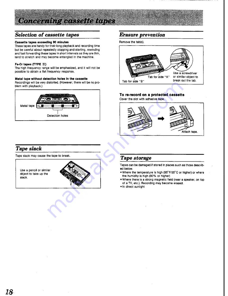 Technics RS-TR373 Operating Instructions Manual Download Page 18