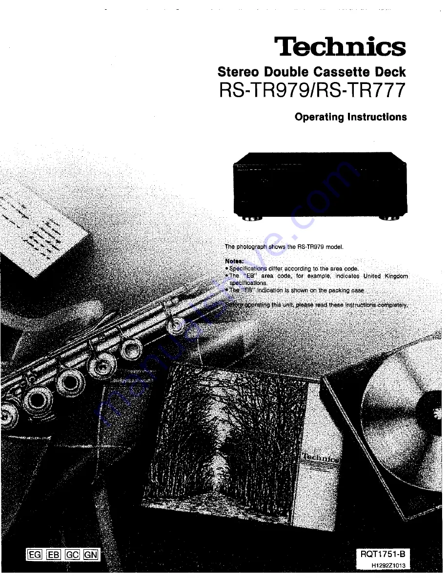 Technics RS-TR777 Operating Instructions Manual Download Page 1