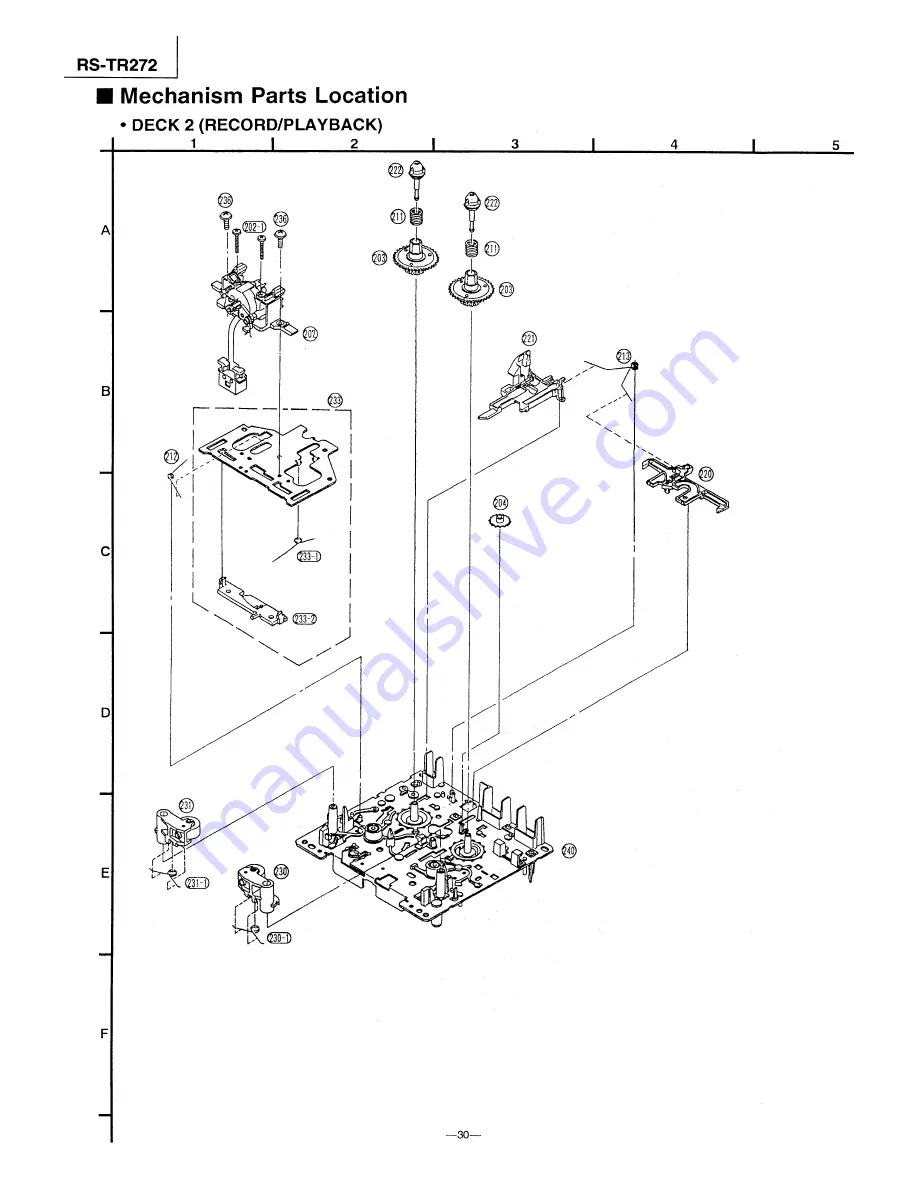 Technics RSTR272 - DUAL CASS. RECORDER Service Manual Download Page 30