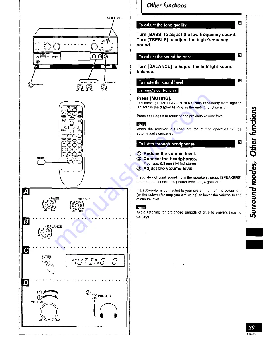 Technics SA-AX530 Operating Instructions Manual Download Page 29