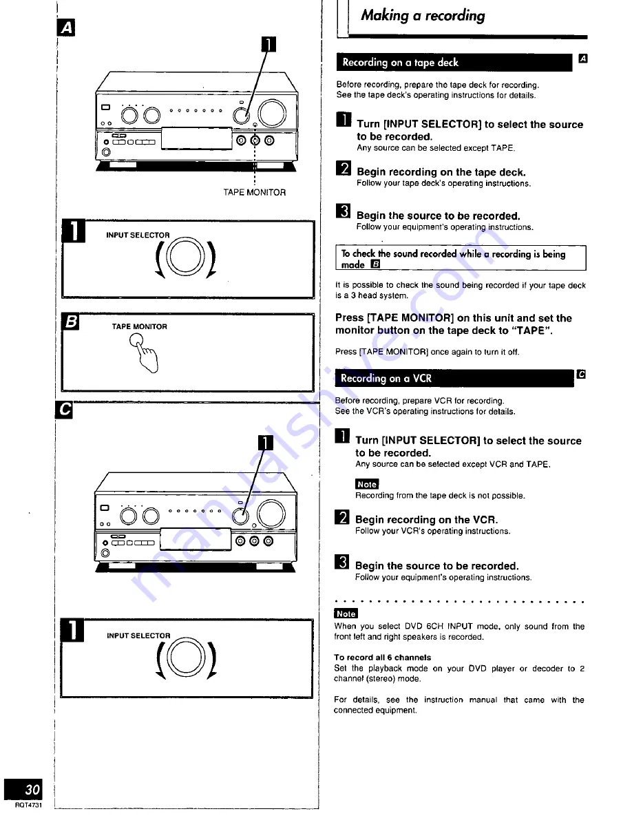 Technics SA-AX530 Operating Instructions Manual Download Page 30