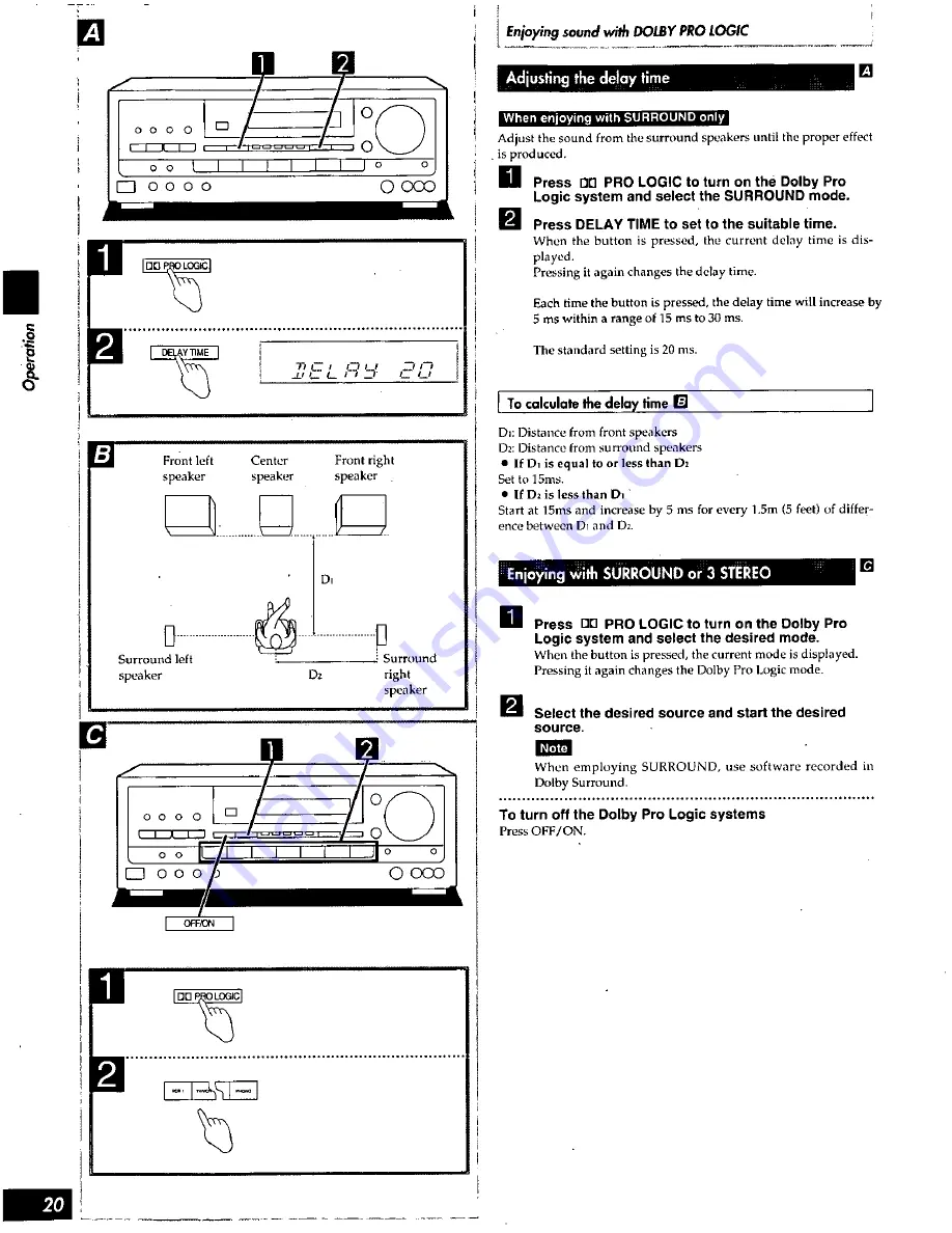 Technics SA-AX610 Operating Instructions Manual Download Page 20