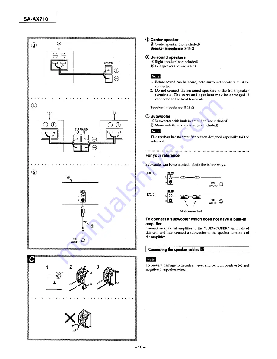 Technics SA-AX710 Service Manual Download Page 10