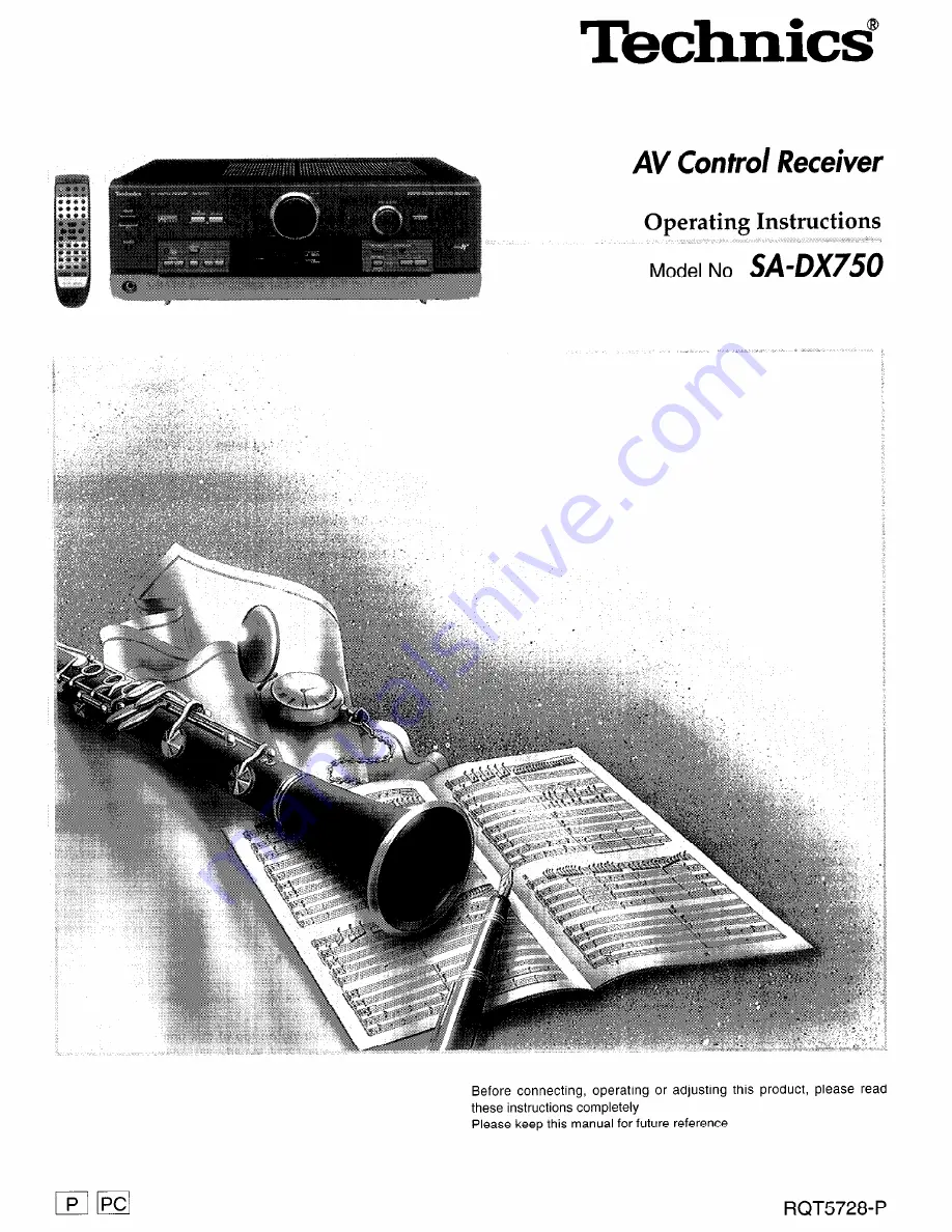 Technics SA-DX750 Operating Instructions Manual Download Page 1