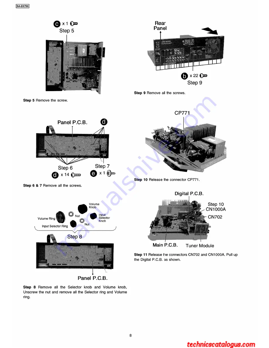 Technics SA-DX750 Service Manual Download Page 8