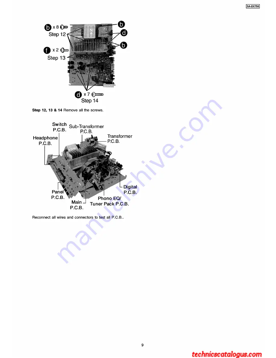 Technics SA-DX750 Service Manual Download Page 9