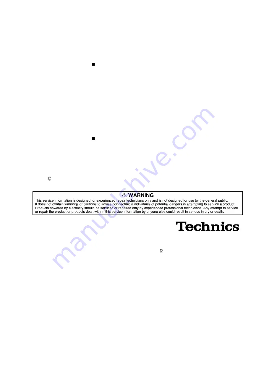 Technics SA-EH790E Service Manual Download Page 3